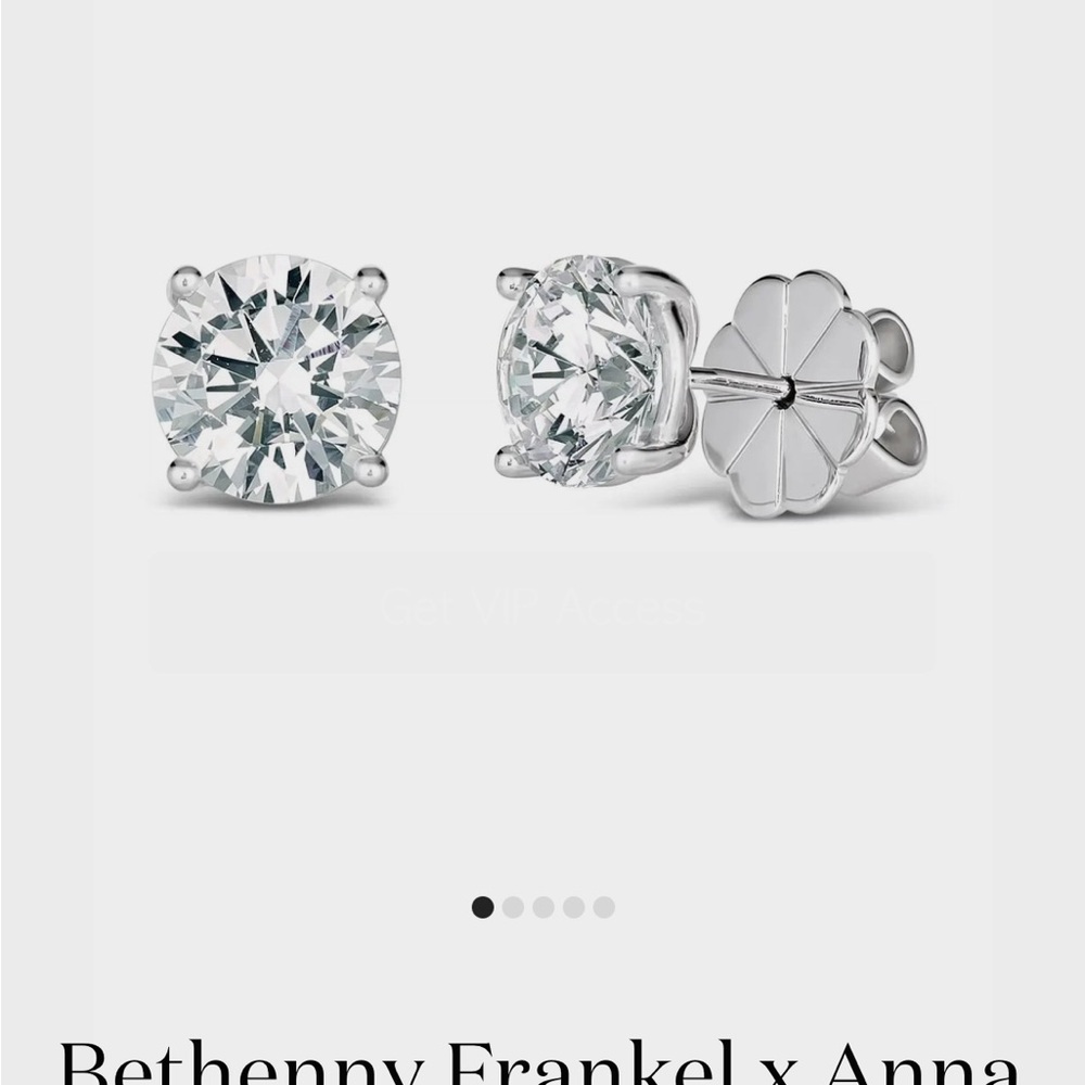 Bethenny Frankel x Anna Silver Crystal Stud Earrings